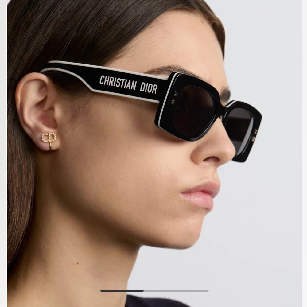 Diorpacific Black Rectangular Sunglasses - image 1